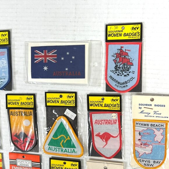 Australia Great Barrier Reef 13 Vtg Woven Badge Patch Lot NSW Cairns Queensland - Picture 4 of 9